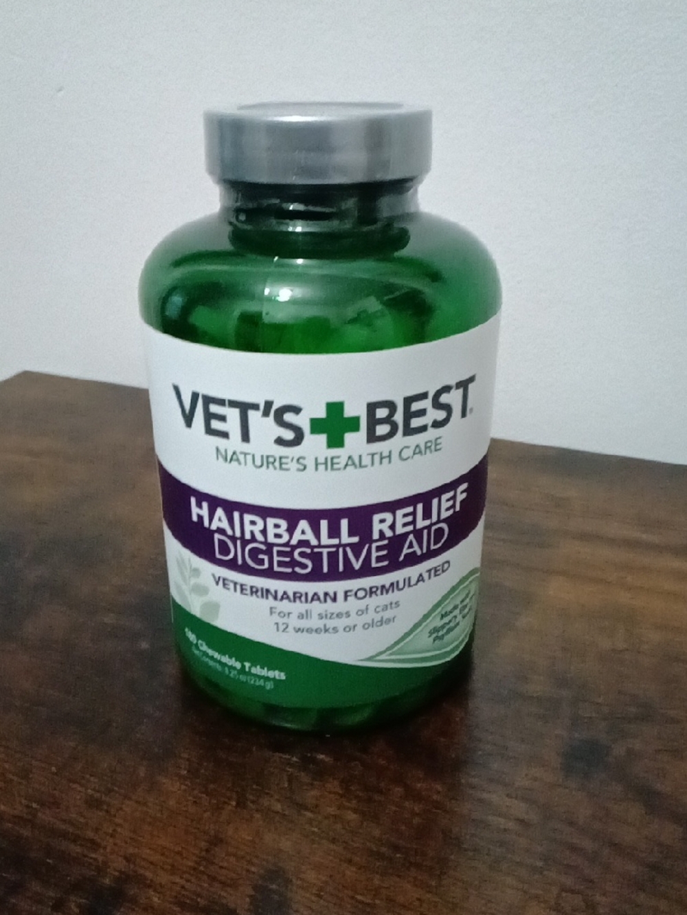 Vet's + Best Chewable Tablets Hairball Relief Digestive Aid For Cats 😺